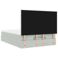 Легло с матраци Светло сиво 140x190cm кадифе