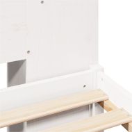 Легло с етажерка за книги, без матрак, 180x200 см, бор масив