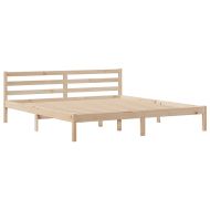 Легло с етажерка за книги, без матрак, 180x200 см, бор масив