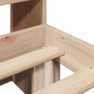 Легло с етажерка за книги, без матрак, 150x200 см, бор масив