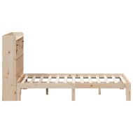 Легло с етажерка за книги, без матрак, 150x200 см, бор масив