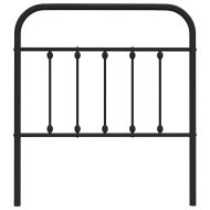 Метална табла за глава, черна, 80 см