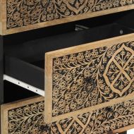 Страничен шкаф 60x33x75 см манго масивно дърво