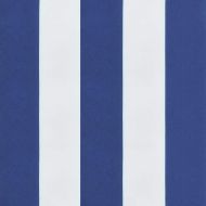 Възглавници за градински стол 2 бр синьо и бяло 40x40x4 см плат