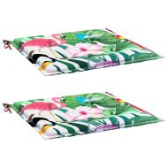 Възглавници за столове 2 бр многоцветни 40x40x4 см плат