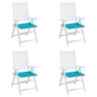 Възглавници за градински столове 4 бр тюркоаз 50x50x4 см плат