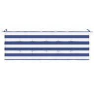 Възглавница за пейка синьо и бяло райе 150x50x4 см оксфорд плат