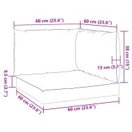Палетни възглавници, 3 бр, бежови, Оксфорд плат
