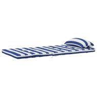 Възглавници за столове Адирондак 2 бр синьо-бели Оксфорд плат