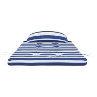 Възглавници за столове Адирондак 2 бр синьо-бели Оксфорд плат