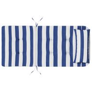 Възглавници за столове Адирондак 2 бр синьо-бели Оксфорд плат