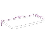 Плот за маса, 80x40x3,8 см, правоъгълен, акация масив, жив ръб