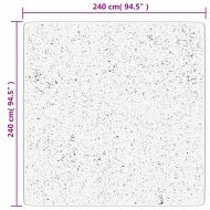 Килим OVIEDO с къс косъм, черен, 240x240 см