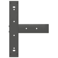 Крака за бар маса, Т-образни, 2 бр., антрацит, 50x35x(90-91) см, стомана