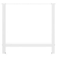 Крака за трапезна маса, бели, 2 бр., 70 x (72-73) см, стомана