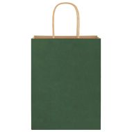 Хартиени торбички 250 бр с дръжки зелени 21x11x28 см