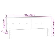 Облегалка за глава с таблото Черно 180 cm Изкуствена