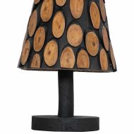 Коледно дърво с поставка Кафяво 90 cm Тиково дърво масив