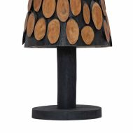 Коледно дърво с поставка Кафяво 120 cm Тиково дърво масив