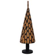 Коледно дърво с поставка Кафяво 150 cm Тиково дърво масив