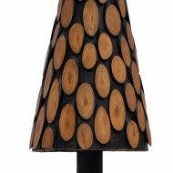 Коледно дърво с поставка Кафяво 150 cm Тиково дърво масив