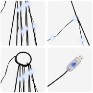 LED коледна елха с колчета за земя Хладно бяло 511 см Метал