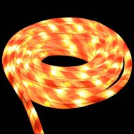 Светещо въже с 2400 LED светодиода Топло бяло 100 m ПВЦ