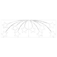 Коледна звезда с 432 LED светодиода Многоцветен 180 x 57 см ПВЦ