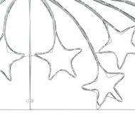 Коледна звезда с 432 LED светодиода Многоцветен 180 x 57 см ПВЦ