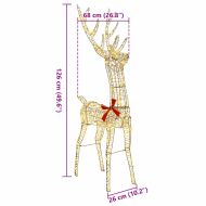 3D елен с 140 LED светодиода Топло бяло 128 см PET