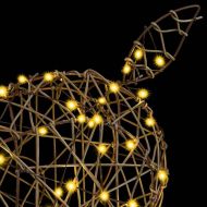 3D елен с 250 LED светодиода Топло бяло 180 cm Ратан