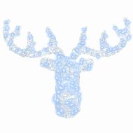 Глава на елен Студено бяло 68 x 36.5 x 62.5 см Акрил