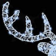 Глава на елен Студено бяло 68 x 36.5 x 62.5 см Акрил