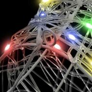 Глава на елен с 140 LED светодиода цветно 60 cm Акрил