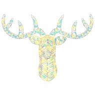 Дядо Коледа, който дърпа шейна Топло бяло PET