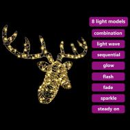 Дядо Коледа, който дърпа шейна Топло бяло PET