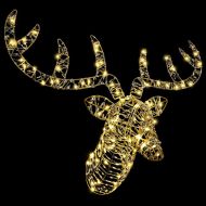 Дядо Коледа, който дърпа шейна Топло бяло 60 cm Ратан