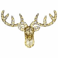 Дядо Коледа, който дърпа шейна Топло бяло 60 cm Ратан