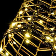 Дядо Коледа, който дърпа шейна Топло бяло 60 cm Ратан