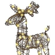 Дядо Коледа, който дърпа шейна Топло бяло Ратан