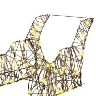 Дядо Коледа, който дърпа шейна Топло бяло Ратан