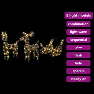 Дядо Коледа, който дърпа шейна Топло бяло Ратан