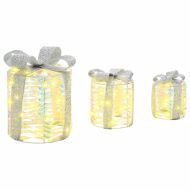 Декорация за Подаръчна Кутия 3 pcs Топло бяло PET