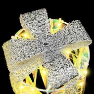 Декорация за Подаръчна Кутия 3 pcs Топло бяло PET