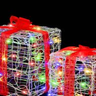 Кутия за подарък 3 pcs Многоцветен 20 x 20 x 20 см Акрил