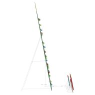 Озеленена коледна елха с 3 подаръчни кутии 2D топло бяла 180 cm