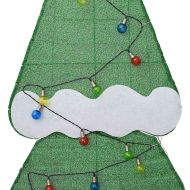 Озеленена коледна елха с 3 подаръчни кутии 2D топло бяла 210 cm