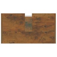 Шкаф за баня, опушен дъб, 60x33x60 см, инженерно дърво