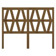 Горна табла за легло, меденокафява, 146x4x100 см, бор масив