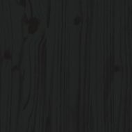 Дневно легло, черно, борово дърво масив, 90x200 см